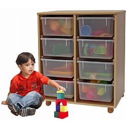 ארון 8 מיכלים שקופים