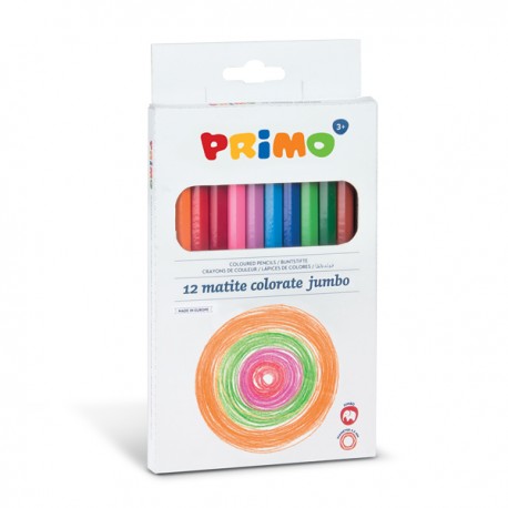 עפרונות צבעוניים ג'מבו 12 יח